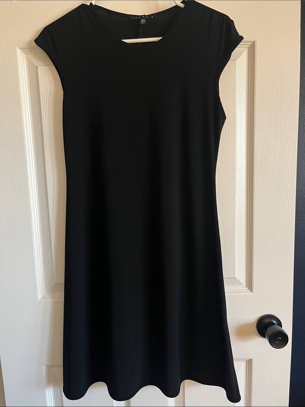Tiana B. Black Cap-Sleeve A-Line Mini Dress